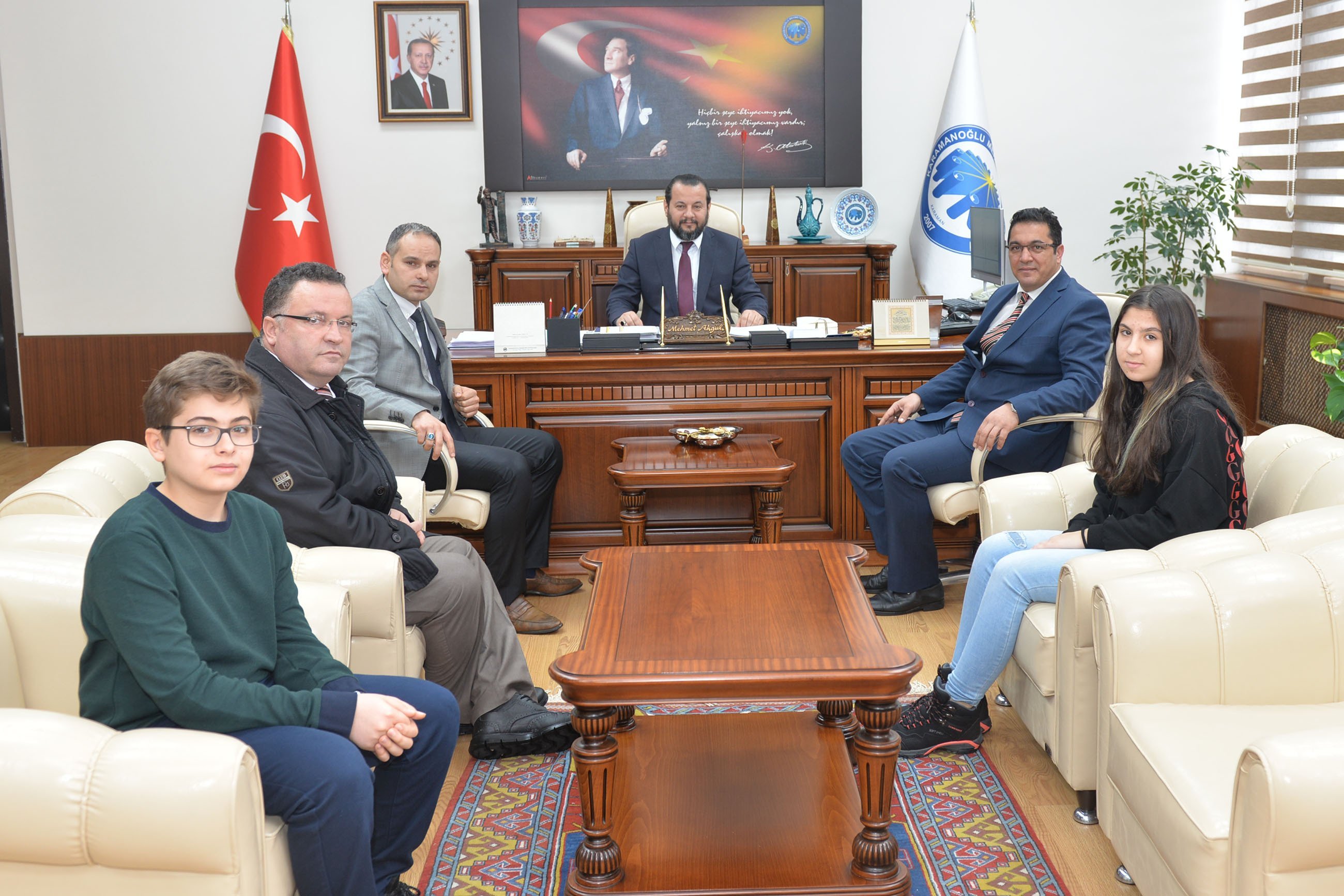 Karaman B?LSEM'den Rekt�r Akg�l�e Ziyaret