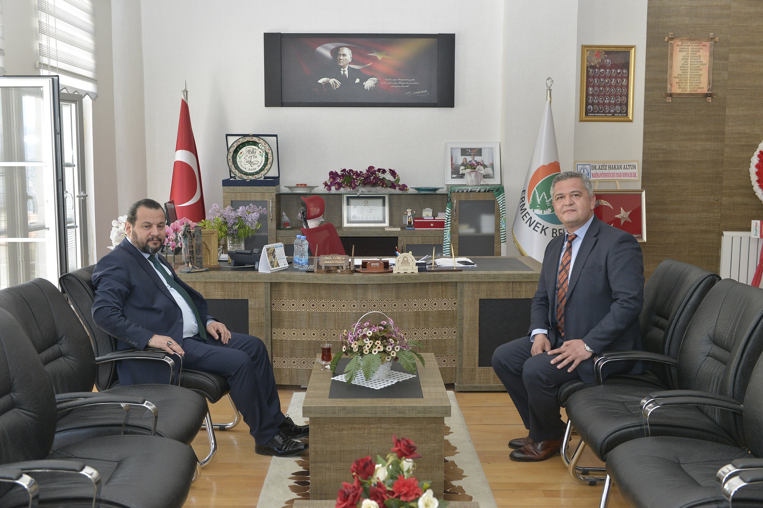 Rekt�r Akg�l'den Ermenek Belediye Ba?kan? Zorlu'ya Ziyaret