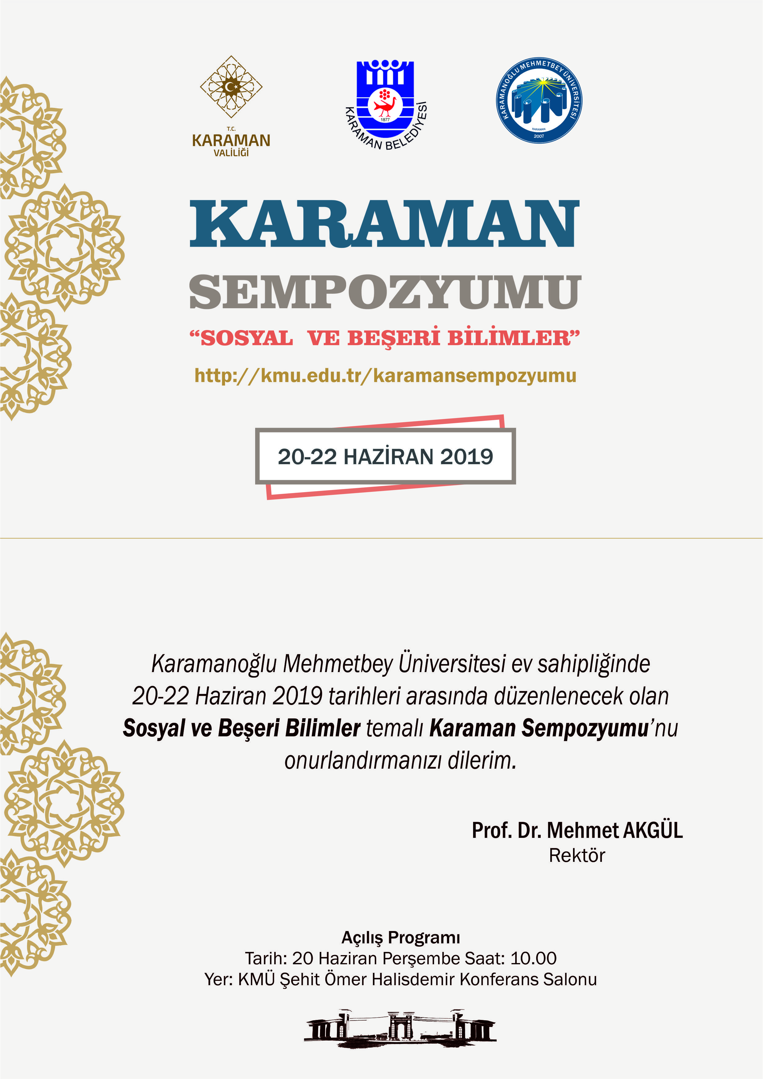 Karaman Sempozyumuna Say?l? G�nler Kald?