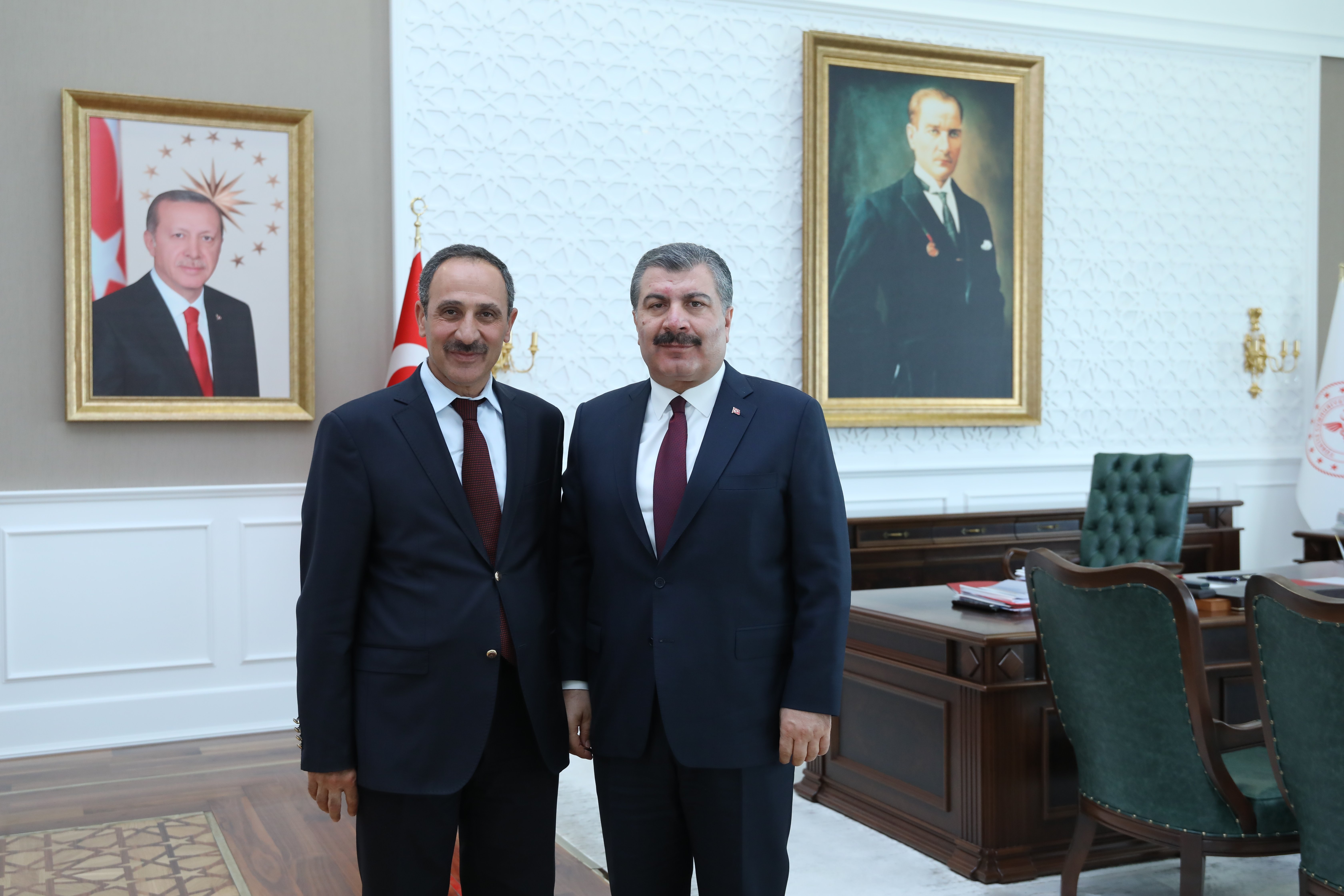 Rekt�r Prof. Dr. Demirda?�dan, Sa?l?k Bakan? Koca�ya Ziyaret